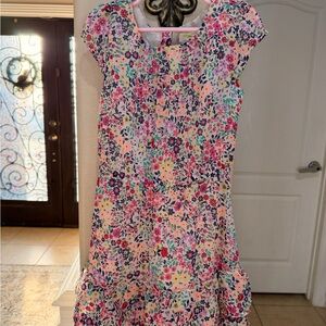 Charming Floral Kids Dress - Pink and Purple